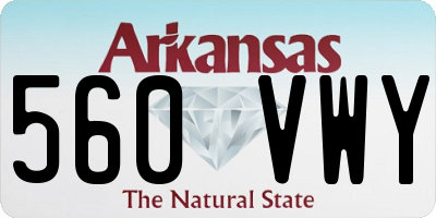 AR license plate 560VWY