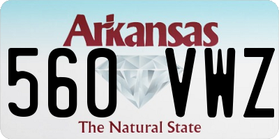 AR license plate 560VWZ