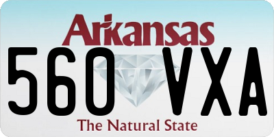 AR license plate 560VXA