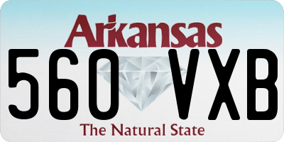 AR license plate 560VXB