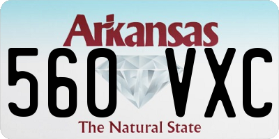 AR license plate 560VXC