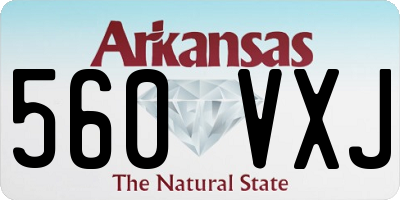 AR license plate 560VXJ