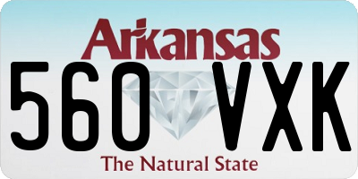 AR license plate 560VXK