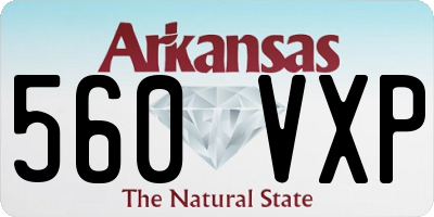 AR license plate 560VXP