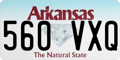 AR license plate 560VXQ