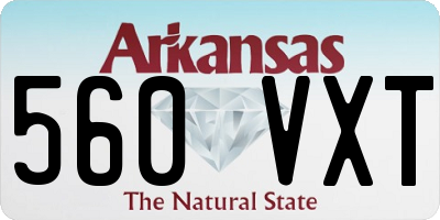 AR license plate 560VXT