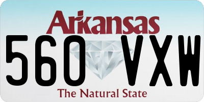 AR license plate 560VXW