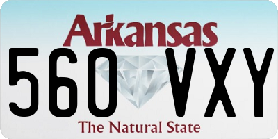 AR license plate 560VXY