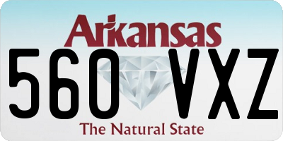 AR license plate 560VXZ