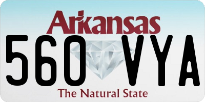 AR license plate 560VYA