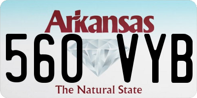 AR license plate 560VYB