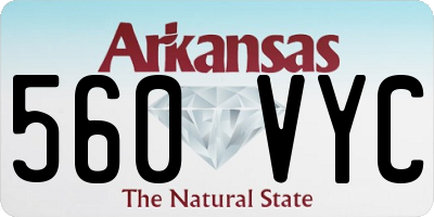 AR license plate 560VYC