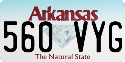 AR license plate 560VYG