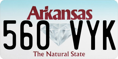 AR license plate 560VYK