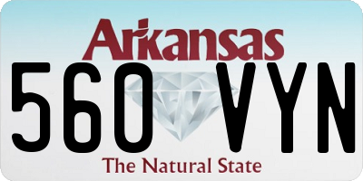AR license plate 560VYN