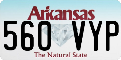 AR license plate 560VYP