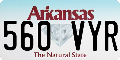 AR license plate 560VYR