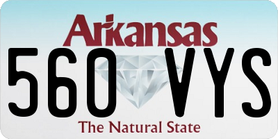 AR license plate 560VYS
