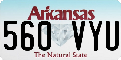 AR license plate 560VYU