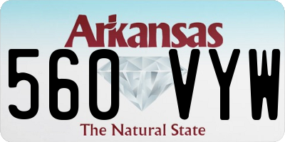 AR license plate 560VYW