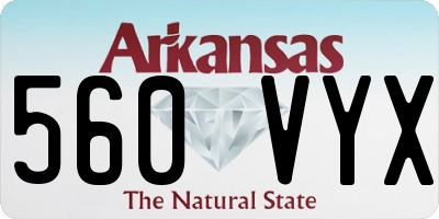 AR license plate 560VYX