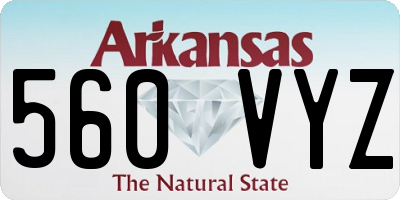 AR license plate 560VYZ