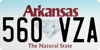 AR license plate 560VZA