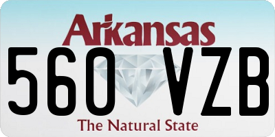 AR license plate 560VZB