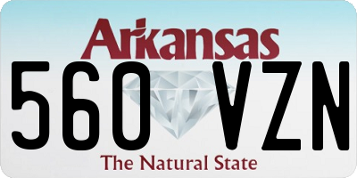 AR license plate 560VZN