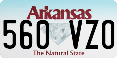 AR license plate 560VZO