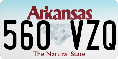 AR license plate 560VZQ