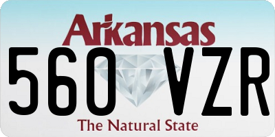 AR license plate 560VZR