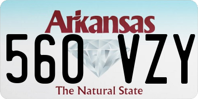 AR license plate 560VZY