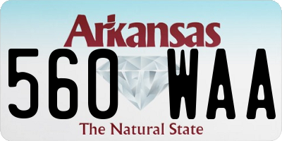 AR license plate 560WAA