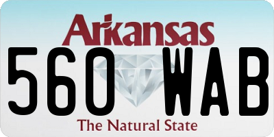 AR license plate 560WAB