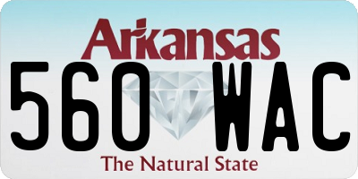 AR license plate 560WAC