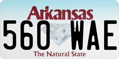 AR license plate 560WAE