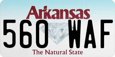 AR license plate 560WAF
