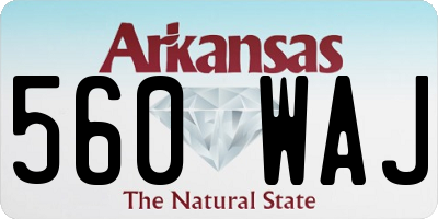 AR license plate 560WAJ