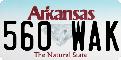 AR license plate 560WAK