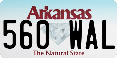 AR license plate 560WAL