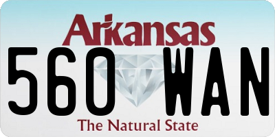 AR license plate 560WAN
