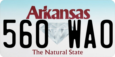AR license plate 560WAO