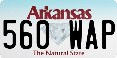 AR license plate 560WAP