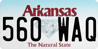 AR license plate 560WAQ