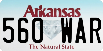 AR license plate 560WAR
