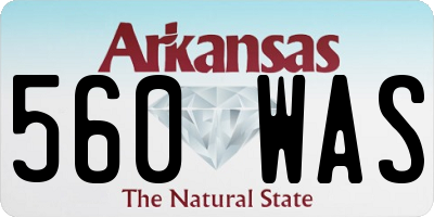 AR license plate 560WAS