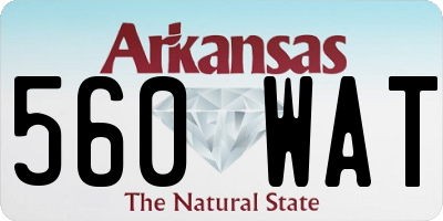 AR license plate 560WAT