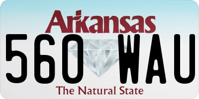 AR license plate 560WAU