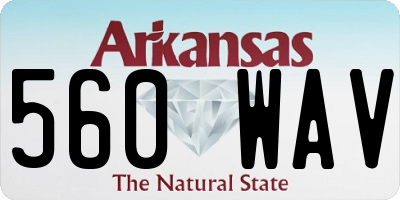 AR license plate 560WAV